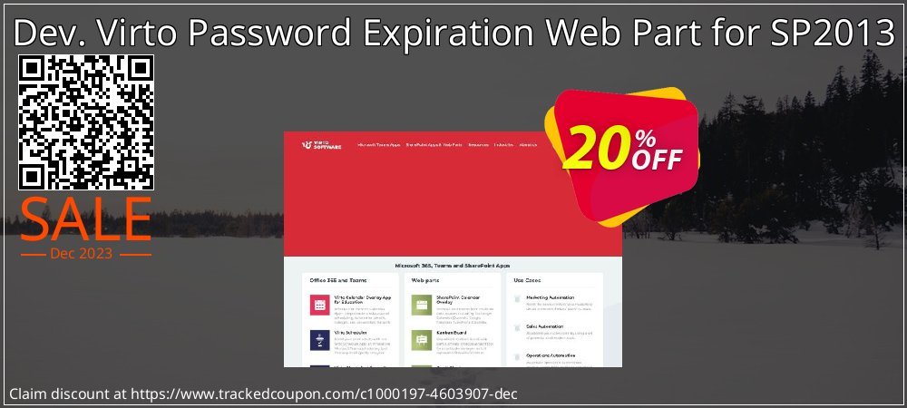 Dev. Virto Password Expiration Web Part for SP2013 coupon on April Fools Day discount