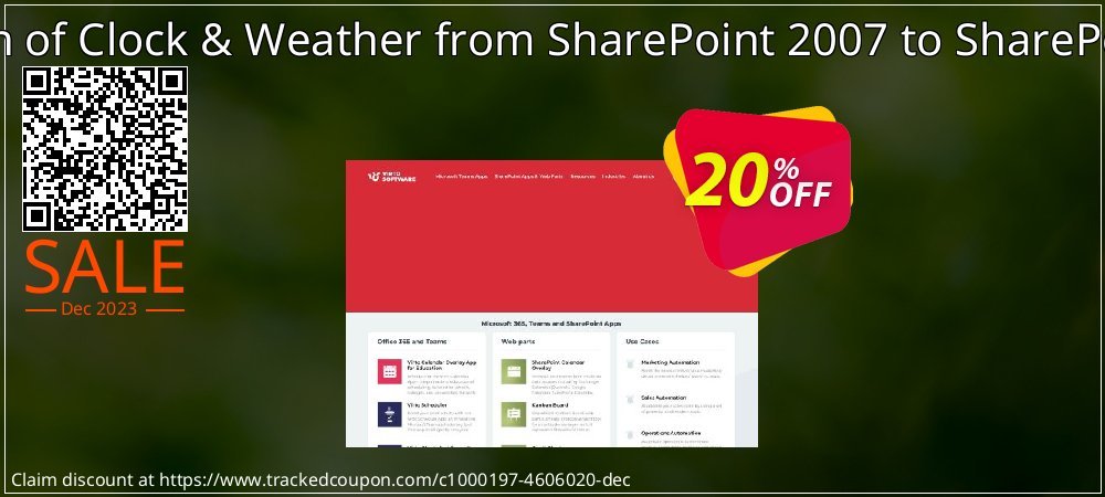 Migration of Clock & Weather from SharePoint 2007 to SharePoint 2010 coupon on National Walking Day offer