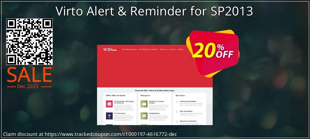Virto Alert & Reminder for SP2013 coupon on April Fools' Day promotions