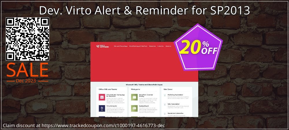 Dev. Virto Alert & Reminder for SP2013 coupon on Easter Day sales