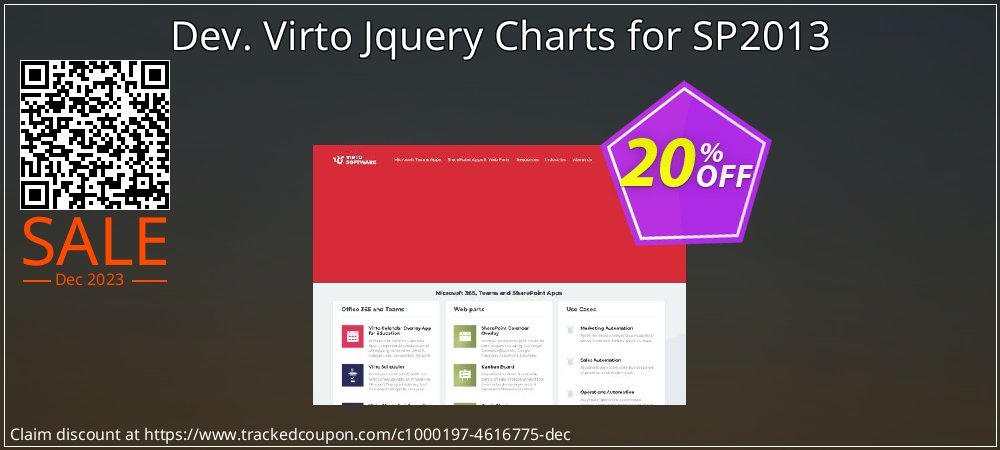Dev. Virto Jquery Charts for SP2013 coupon on National Walking Day offer