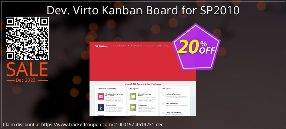 Dev. Virto Kanban Board for SP2010 coupon on Palm Sunday sales