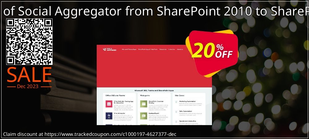 Migration of Social Aggregator from SharePoint 2010 to SharePoint 2013 coupon on Working Day discount
