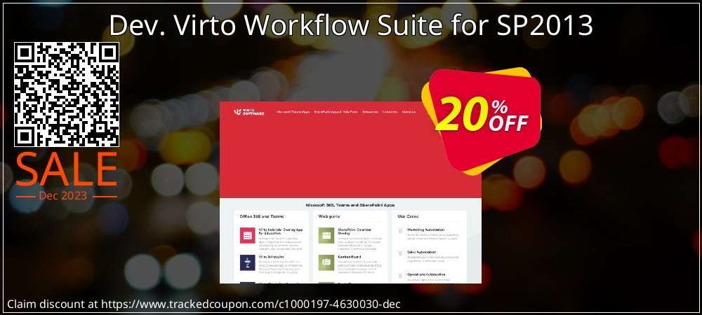 Dev. Virto Workflow Suite for SP2013 coupon on National Walking Day sales