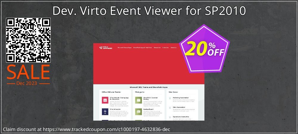 Dev. Virto Event Viewer for SP2010 coupon on World Party Day discounts