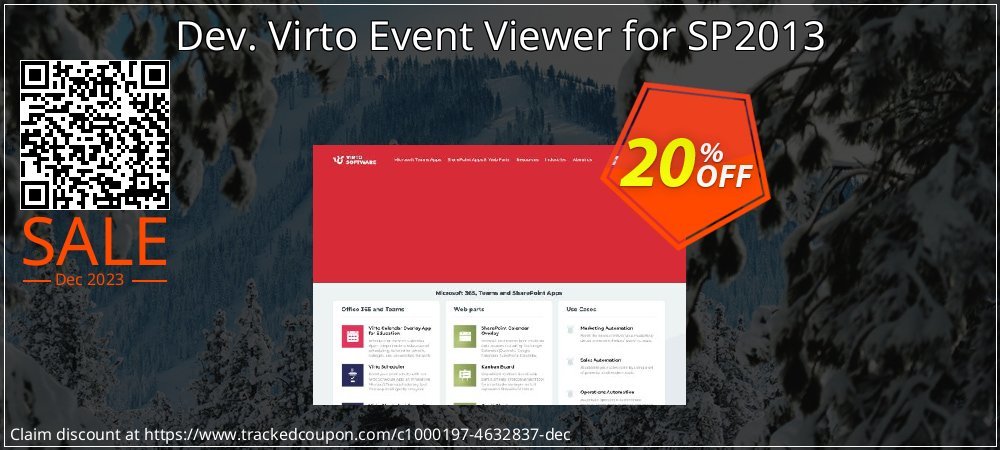 Dev. Virto Event Viewer for SP2013 coupon on April Fools' Day promotions
