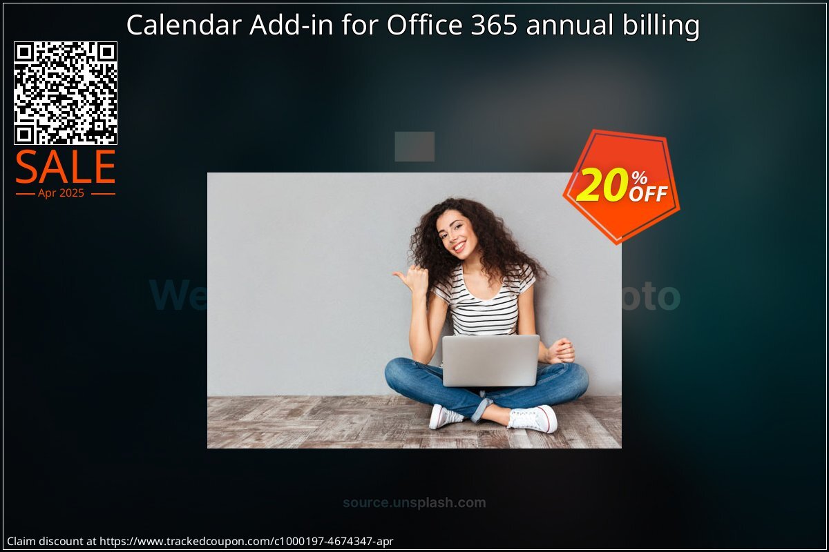 Calendar Add-in for Office 365 annual billing coupon on Working Day offer