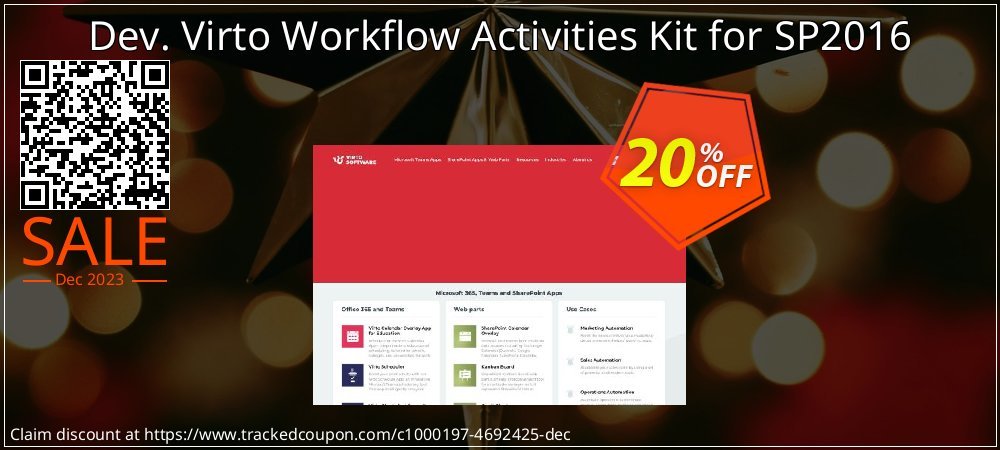 Dev. Virto Workflow Activities Kit for SP2016 coupon on National Walking Day discounts