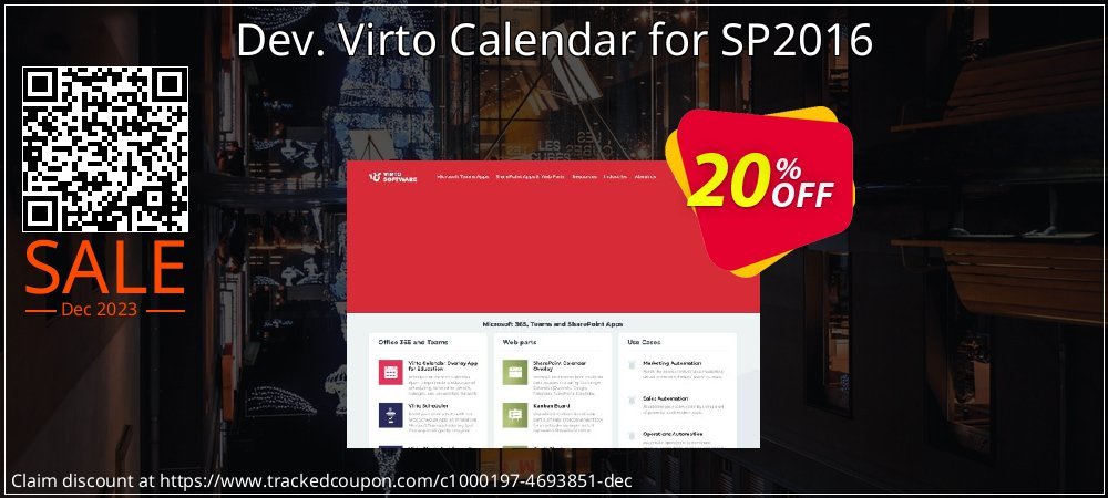 Dev. Virto Calendar for SP2016 coupon on World Party Day offer