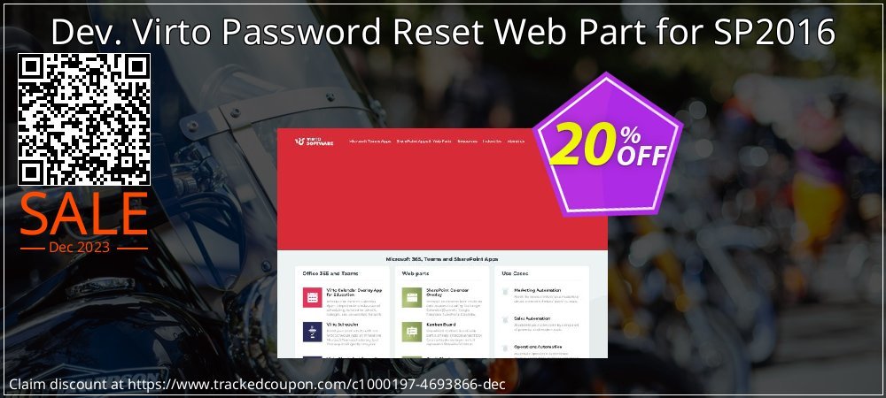 Dev. Virto Password Reset Web Part for SP2016 coupon on World Party Day promotions