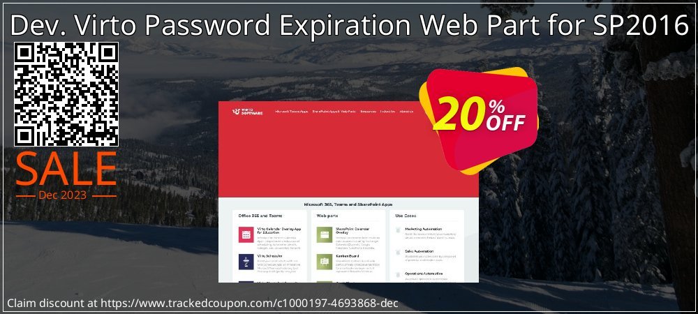Dev. Virto Password Expiration Web Part for SP2016 coupon on Easter Day deals