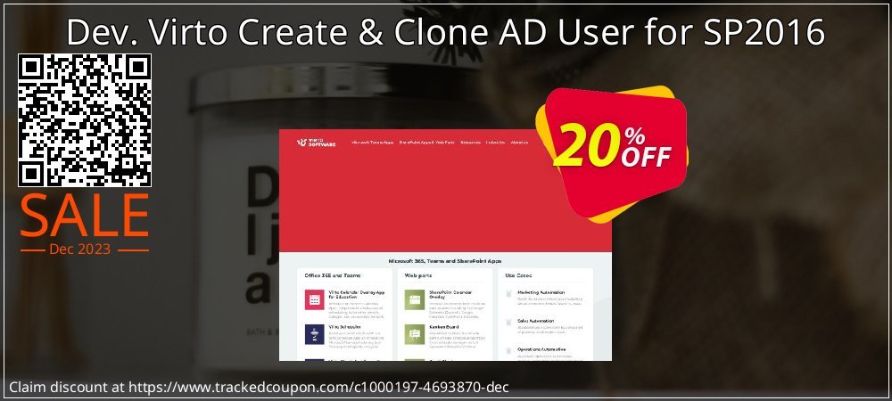 Dev. Virto Create & Clone AD User for SP2016 coupon on National Walking Day discount