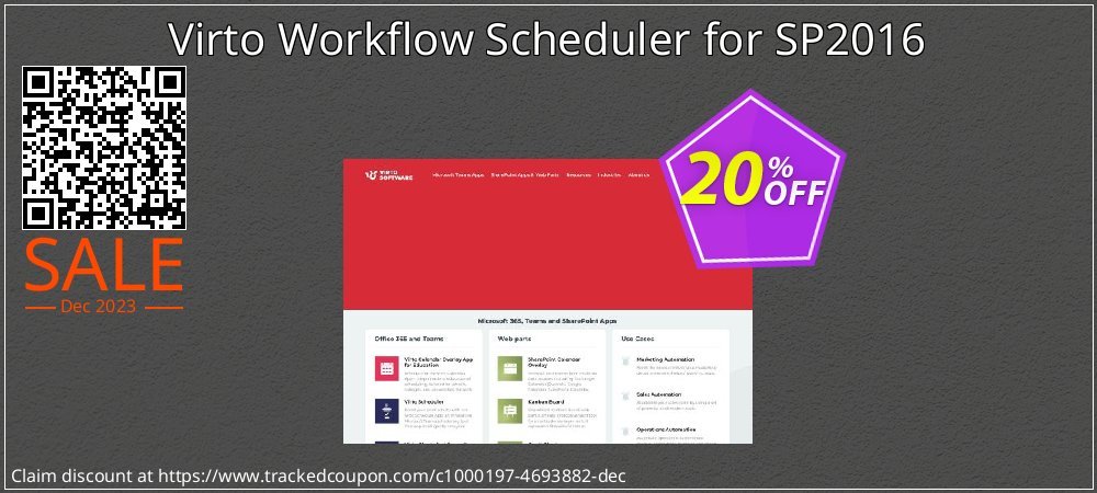 Virto Workflow Scheduler for SP2016 coupon on Working Day discounts