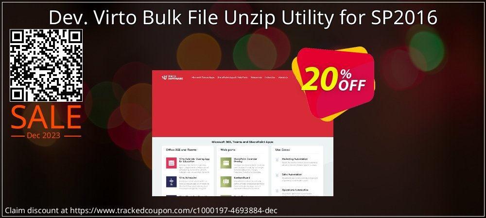Dev. Virto Bulk File Unzip Utility for SP2016 coupon on Tell a Lie Day promotions