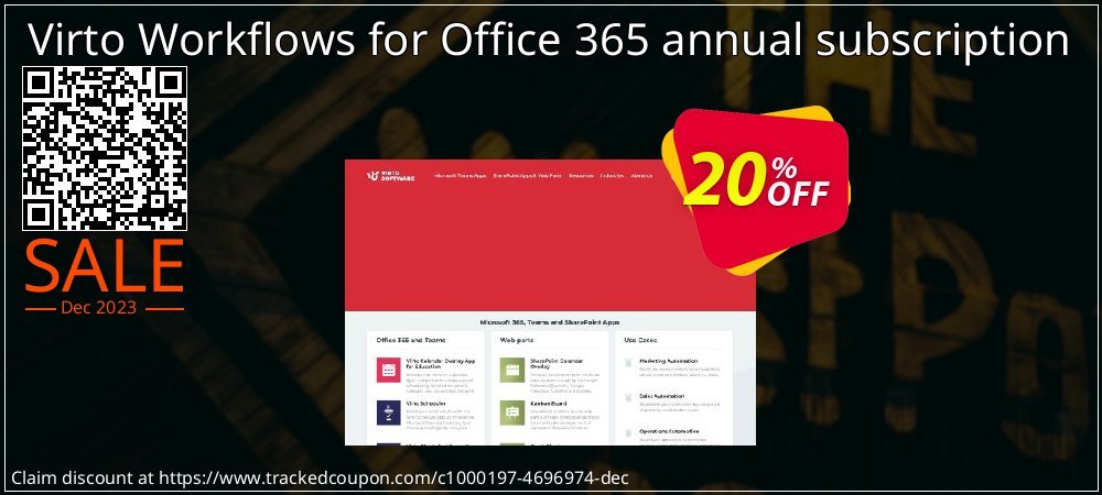 Virto Workflows for Office 365 annual subscription coupon on April Fools' Day deals
