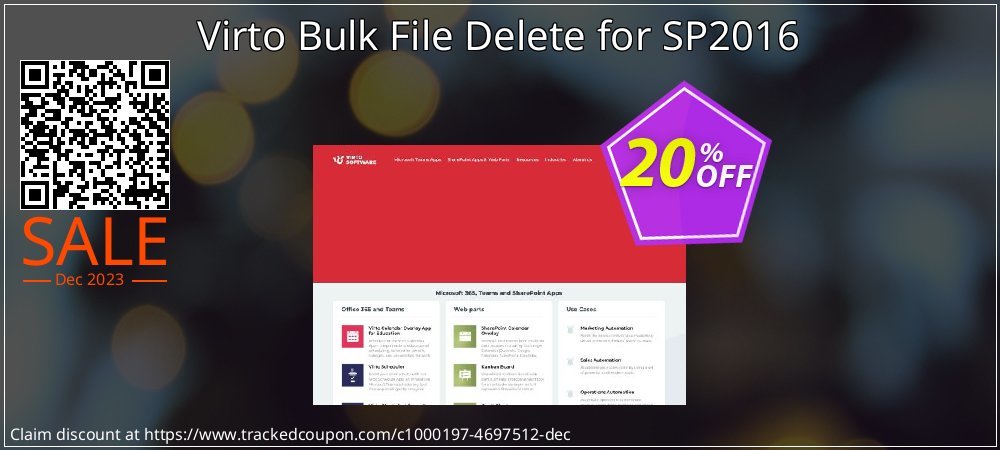 Virto Bulk File Delete for SP2016 coupon on Working Day deals