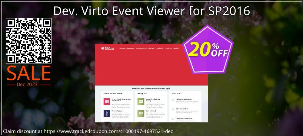 Dev. Virto Event Viewer for SP2016 coupon on World Party Day sales