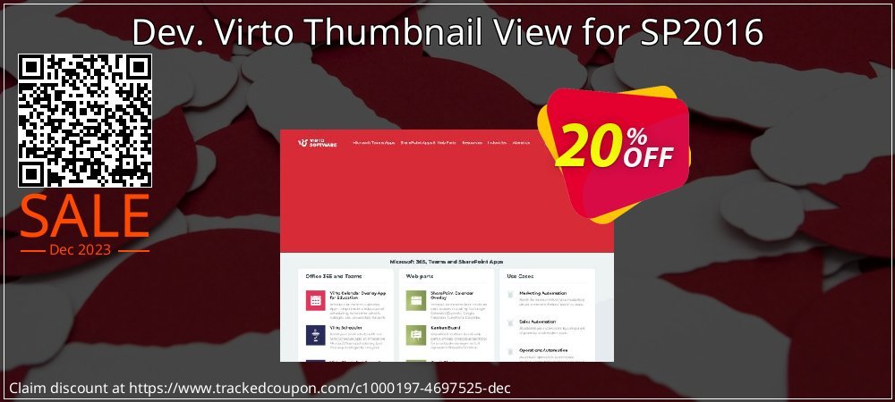 Dev. Virto Thumbnail View for SP2016 coupon on World Backup Day discount