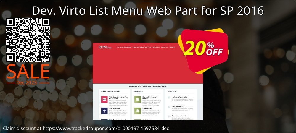 Dev. Virto List Menu Web Part for SP 2016 coupon on Tell a Lie Day offering discount