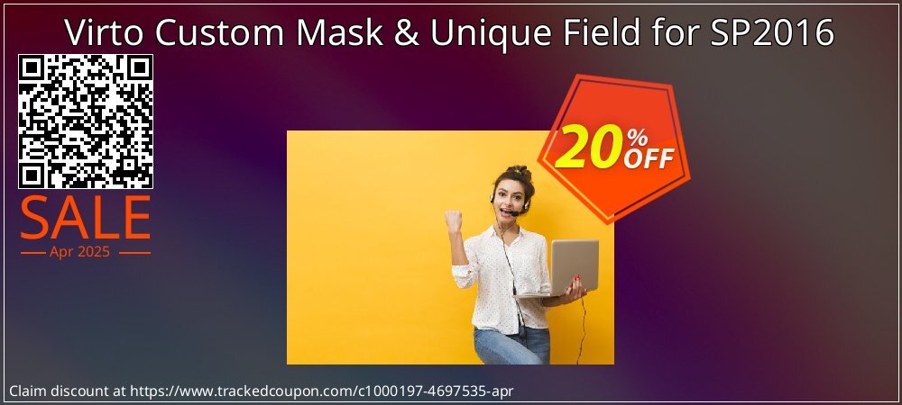 Virto Custom Mask & Unique Field for SP2016 coupon on National Walking Day offering sales