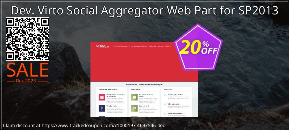 Dev. Virto Social Aggregator Web Part for SP2013 coupon on World Party Day discounts
