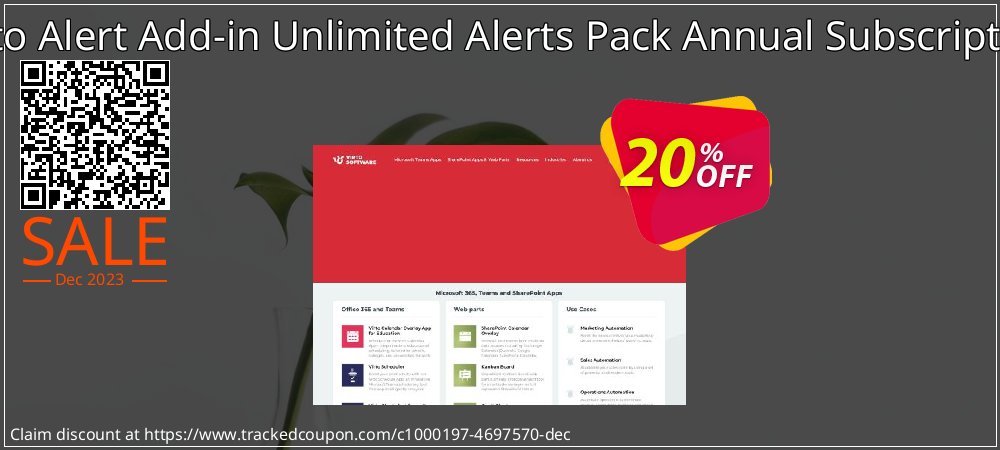 Virto Alert Add-in Unlimited Alerts Pack Annual Subscription coupon on Mother's Day offering sales
