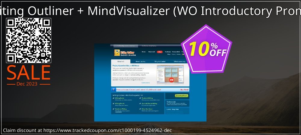 Writing Outliner + MindVisualizer - WO Introductory Promo  coupon on April Fools Day promotions