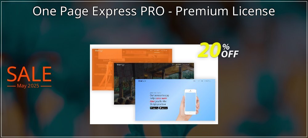 One Page Express PRO - Premium License coupon on World Party Day promotions