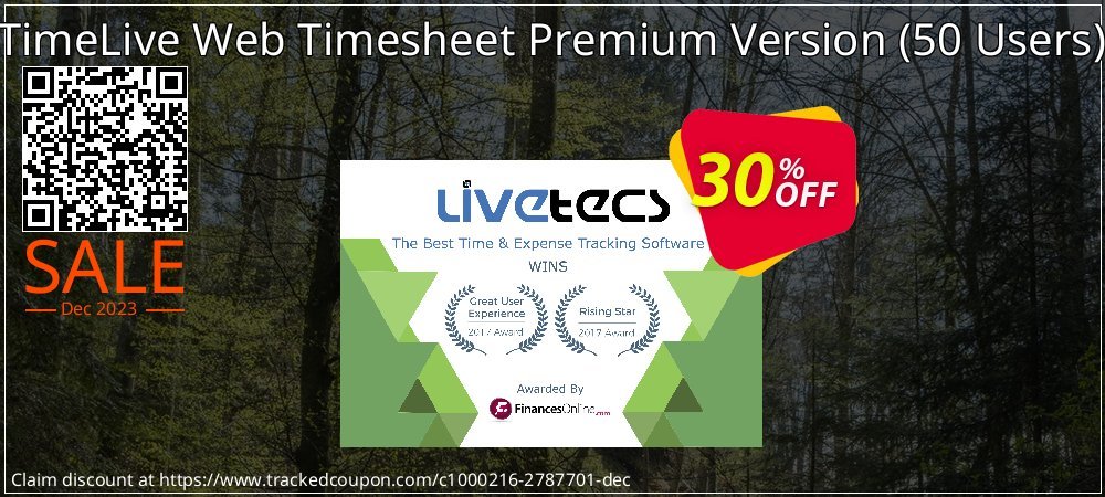 TimeLive Web Timesheet Premium Version - 50 Users  coupon on World Party Day promotions
