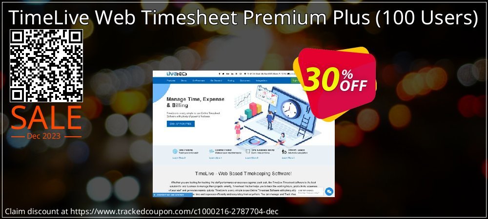 TimeLive Web Timesheet Premium Plus - 100 Users  coupon on Tell a Lie Day offer