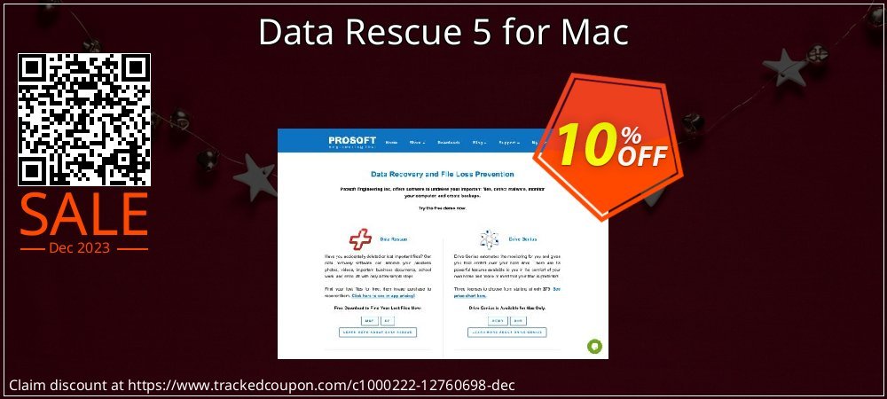 Data Rescue 5 for Mac coupon on Virtual Vacation Day offer