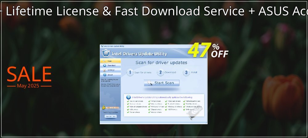 ASUS Drivers Update Utility + Lifetime License & Fast Download Service + ASUS Access Point - Bundle - $70 OFF  coupon on Easter Day offering sales