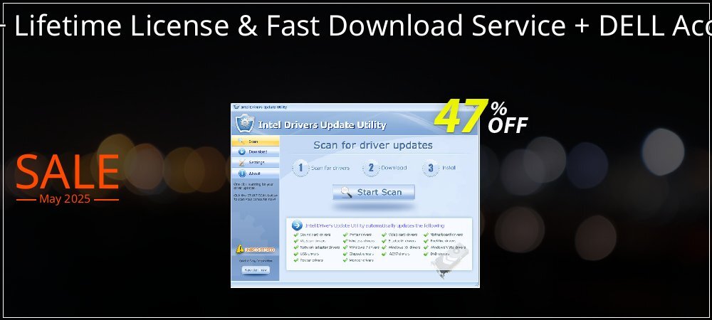 DELL Drivers Update Utility + Lifetime License & Fast Download Service + DELL Access Point - Bundle - $70 OFF  coupon on Mother's Day sales