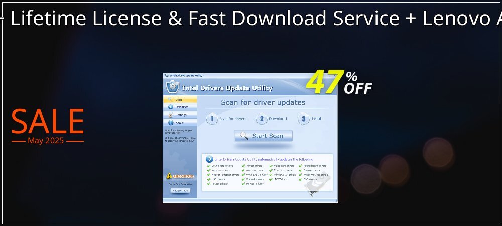 Lenovo Drivers Update Utility + Lifetime License & Fast Download Service + Lenovo Access Point - Bundle - $70 OFF  coupon on World Party Day sales