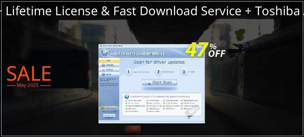 Toshiba Drivers Update Utility + Lifetime License & Fast Download Service + Toshiba Access Point - Bundle - $70 OFF  coupon on World Party Day offering sales