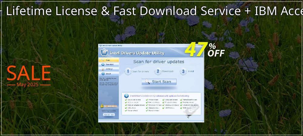 IBM Drivers Update Utility + Lifetime License & Fast Download Service + IBM Access Point - Bundle - $70 OFF  coupon on Palm Sunday sales