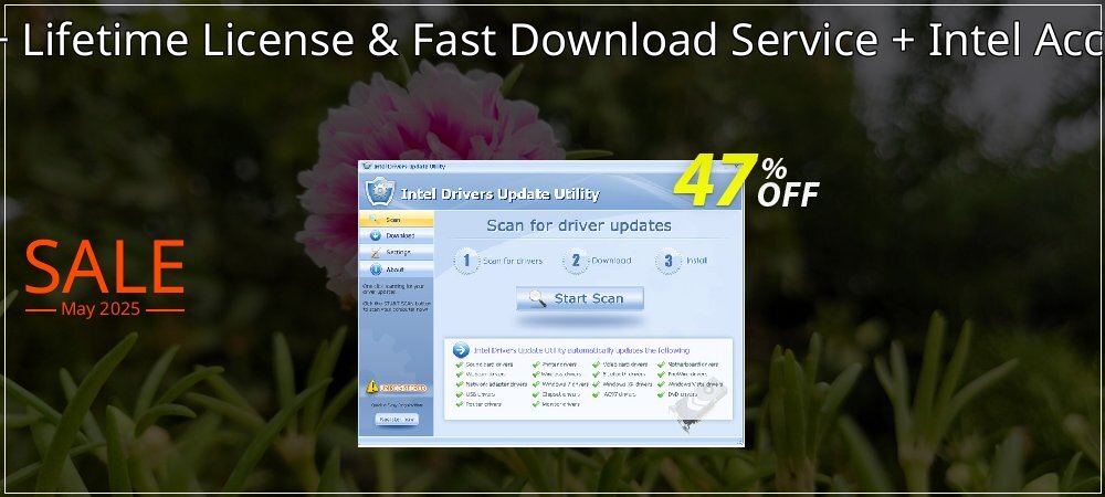 Intel Drivers Update Utility + Lifetime License & Fast Download Service + Intel Access Point - Bundle - $70 OFF  coupon on World Backup Day offering discount