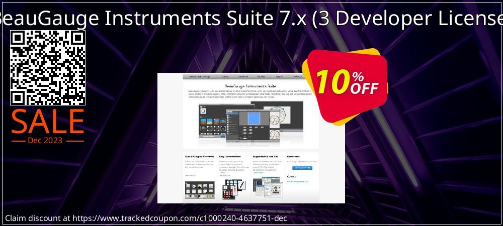 BeauGauge Instruments Suite 7.x - 3 Developer License  coupon on World Party Day super sale