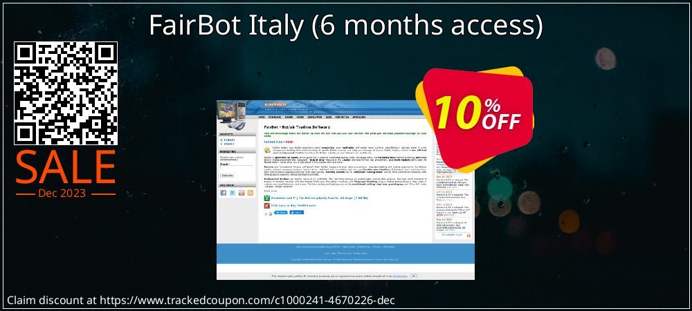 FairBot Italy - 6 months access  coupon on World Party Day deals