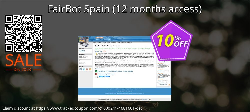 FairBot Spain - 12 months access  coupon on World Party Day sales