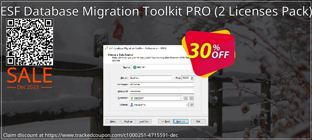 ESF Database Migration Toolkit PRO - 2 Licenses Pack  coupon on World Party Day discounts