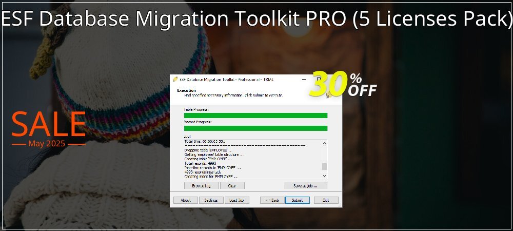 ESF Database Migration Toolkit PRO - 5 Licenses Pack  coupon on Working Day sales