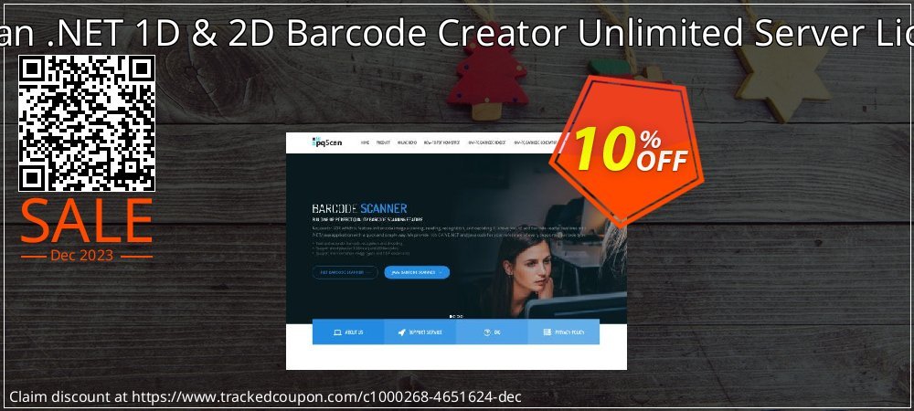 pqScan .NET 1D & 2D Barcode Creator Unlimited Server License coupon on April Fools' Day deals
