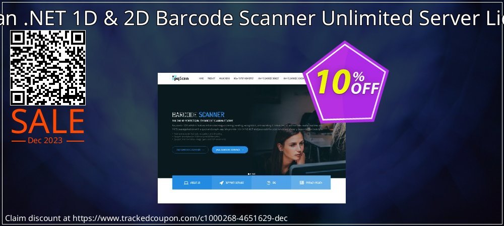 pqScan .NET 1D & 2D Barcode Scanner Unlimited Server License coupon on World Password Day promotions