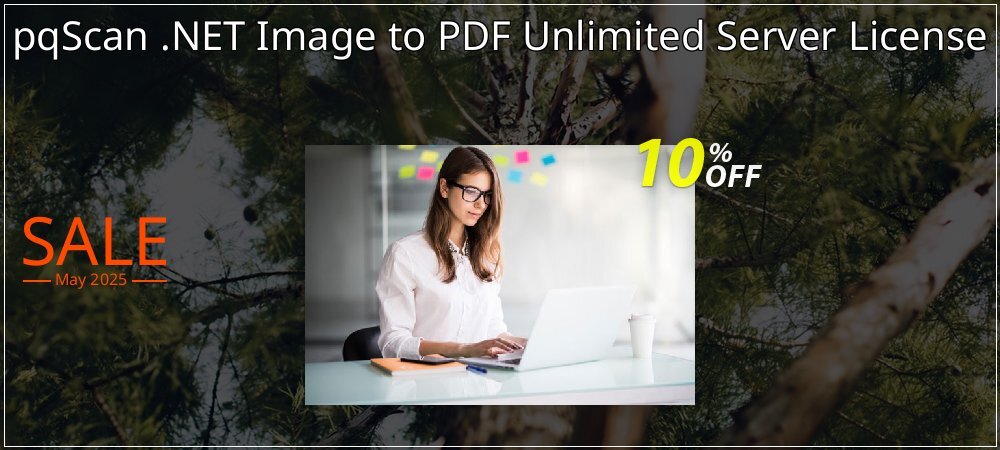 pqScan .NET Image to PDF Unlimited Server License coupon on National Smile Day offering discount