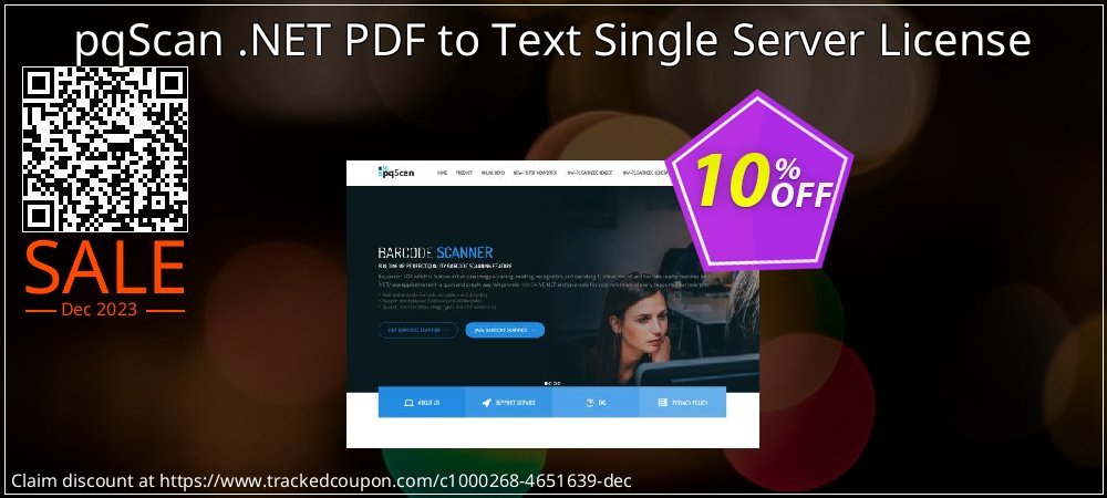 pqScan .NET PDF to Text Single Server License coupon on April Fools' Day discounts
