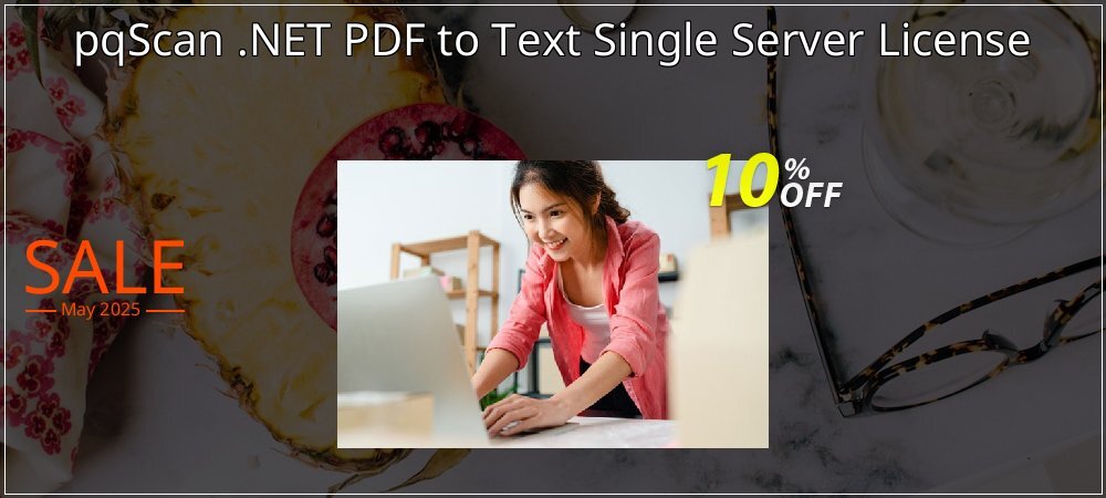 pqScan .NET PDF to Text Single Server License coupon on National Smile Day sales