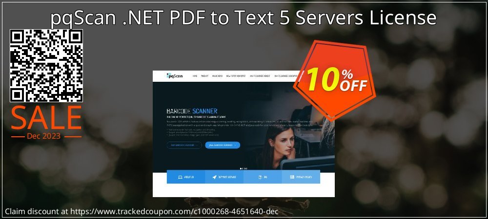 pqScan .NET PDF to Text 5 Servers License coupon on National Walking Day sales