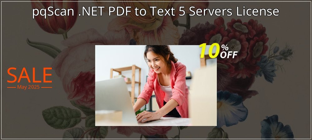 pqScan .NET PDF to Text 5 Servers License coupon on Mother's Day deals