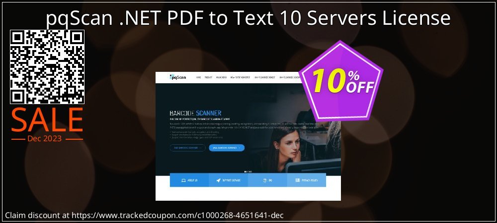 pqScan .NET PDF to Text 10 Servers License coupon on World Party Day deals
